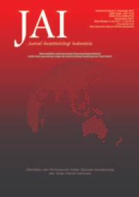 Image of JAI: Jurnal Anestesiologi Indonesia